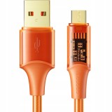 Cablu Pentru Telefon, Puternic, &Icirc;ncărcare Rapidă, Micro Usb, Qc 4.0, 3A, 1,2 M, Portocaliu