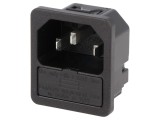 Conector alimentare AC soclu tată 10A 250V