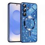 Husa MagSafe pentru Samsung Galaxy S25 S931, Techsuit, Luxury Glitter, Albastra