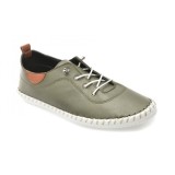 Pantofi SHOOZY verzi, EV30106, din piele naturala