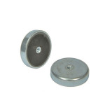 Magnet ferita oala &Oslash;25 mm, cu filet interior M4, putere 2,5 kg