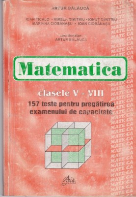 AS - ARTUR BALAUCA - MATEMATICA CLASELE V-VIII foto