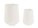 Cumpara ieftin Set 2 ghivece flori metal bej Kenar &Oslash;28x51h; &oslash;41x67,5h
