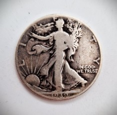 UNITED STATES 1/2 half dollar 1939_moneda din argint tiraj mic rara Philadelphia foto