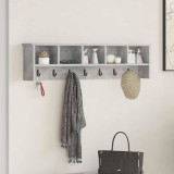 VidaXL Răcător de paltoane montat pe perete Gri beton 100 x 16 x 26 cm