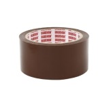 Banda adeziva pentru ambalare Baudeman, cu suport BoPP, maro, 60 m x 48 mm