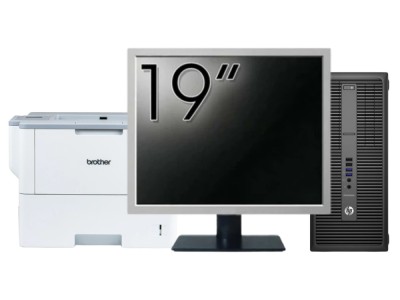 Pachet Calculator Second Hand HP 800 G2 Tower, Intel Core i5-6500 3.20GHz, 16GB DDR4, 256GB SSD + Monitor 19&amp;amp;quot; &amp;amp; Imprimanta Brother HL-L6300DW New foto