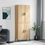 vidaXL Dulap &icirc;nalt, stejar sonoma, 69,5x34x180 cm, lemn compozit
