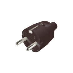 Home NED 1/BK priza cu impamantare cu cablu drept, protec?ie flexibila impotriva indoirii, max. 3680 W, negru foto