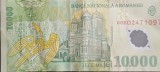 CY - Bancnota Romania "Zece Mii 10000 lei 2000" polimer / circulata semnatura (guvernator): Ghizari / portret N. Iorga &amp; Manastirea "Curtea de Arges"