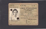 Carte de ldentitate CFR Caile Ferate Romane ani &#039;40 perioada regalista