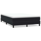 Cumpara ieftin Pat cu arcuri fara saltea negru 140x210 cm catifea