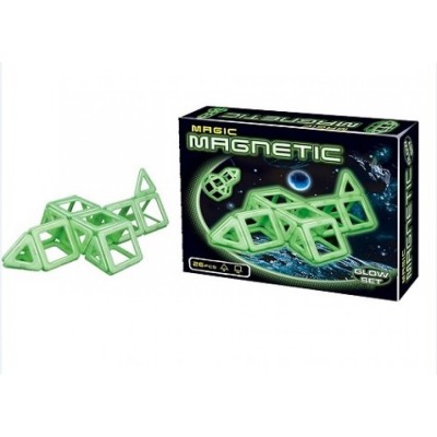 Set constructie magnetic Magic Glow 26 piese foto