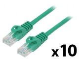 Cabluri Patch U/UTP 5e litat CCA PVC verde 1m 26AWG, Lanberg