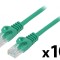 Cabluri Patch U/UTP 5e litat CCA PVC verde 1m 26AWG