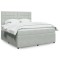 vidaXL Pat box spring cu saltea, gri deschis, 180x200 cm, catifea 3294706