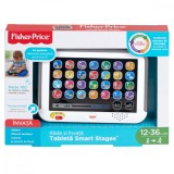 TABLETA EDUCATIVA CU 3 NIVELURI DE DEZVOLTARE LIMBA ROMANA FISHER PRICE SuperHeroes ToysZone, Mattel