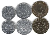 POLONIA Lot Nr 2 / 3 buc - 10 + 20 GROSZY + 2 Zloti 1981