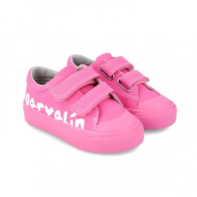 Tenisi canvas pentru copii Garvalin, rosa (Marime: 24) foto