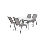 Cumpara ieftin Set mobilier pentru gradina HECHT Sofia Set 4, masa cu 4 scaune, schelet metalic