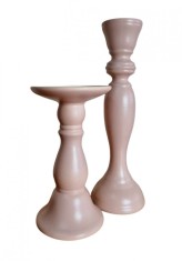 Set 2 Suporturi Lumanari, Roz, DVSAP309R