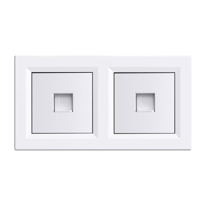 Nova kettős UTP aljzat RJ-45 feh&eacute;r kerettel