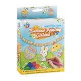 Set creativ DIY, Ghirlanda de Paste, cu tehnica diamond painting