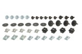 Set fixare scut motor Audi A6 05.1901/06.2005, A6 05.2008/10.2011, TT 10.1906; set 42 buc, fixare scut sub motor, 4A0805121, 4A0805121C, 4A0805137,