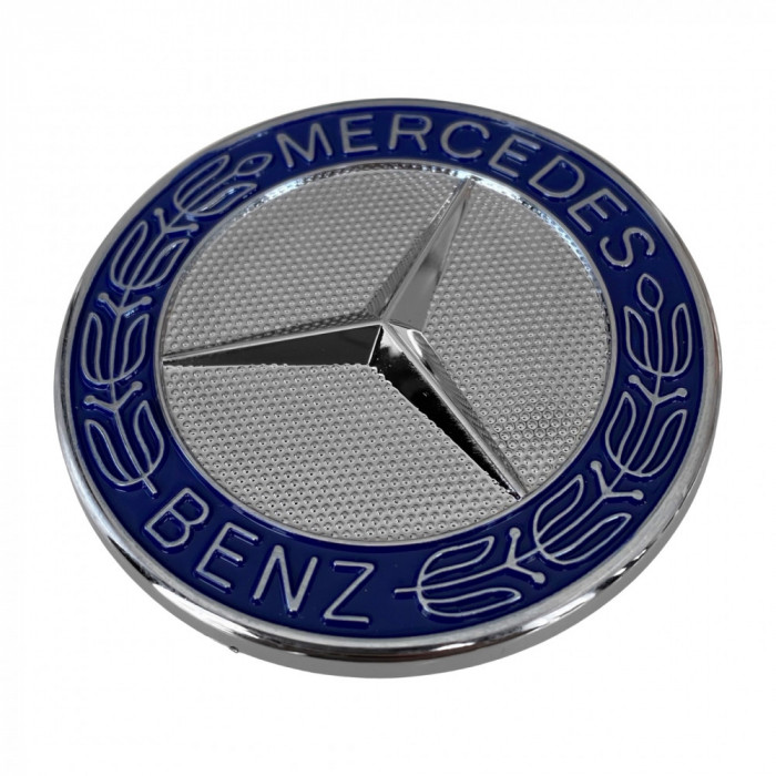 Emblema Capota Am Mercedes-Benz 57MM Albastru EM-BENZ-21