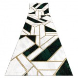 Exclusiv EMERALD traversa 1015 glamour, stilat, marmură, geometric sticla verde / aur, 70 cm