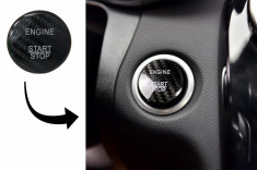 Ornament Buton Pornire MERCEDES A-Class W176 (2012-2017) B-Class W246 (2012-2017) C-Class W205 (2015-2017) W204 (2008-2014) Real Carbon Performance Au foto