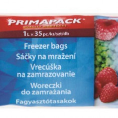 Pungă Primapack, pungă, pungă, pentru congelarea alimentelor în congelator, 1 litru, 35 buc.
