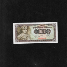 Iugoslavia 1000 dinara dinari 1963 seria704525 unc