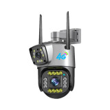 Camera de Supraveghere IP Dubla Inteligenta 4G, Zoom Optic 10x, 4K, 8MP,1080P, Night Vision, Detectie Miscare si Urmarire, Rezistenta la Apa, Aplicati, Elmhurst