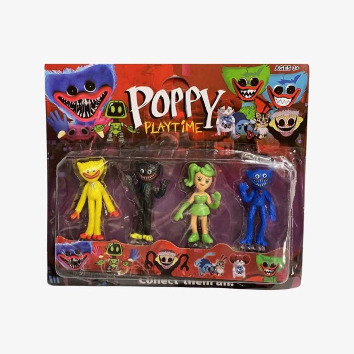 Set 4 figurine Huggy Wuggy - Poppy Playtime