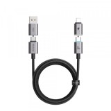 Cablu Date si Incarcare USB-A / USB-C - USB-C / Lightning McDodo CA-6560, 60W, 1.2m, Negru