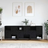 vidaXL Bufeturi 3 pcs Stejar Negru 3394544