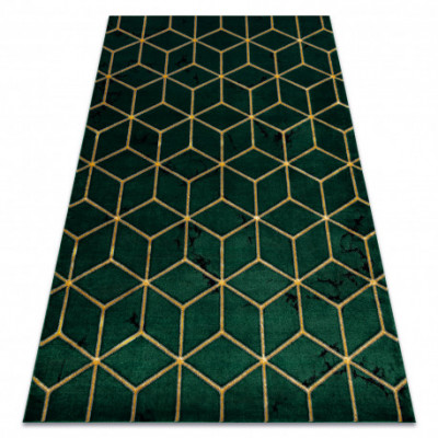 Exclusiv EMERALD covor 1014 glamour, stilat, cub sticla verde / aur, 200x290 cm foto