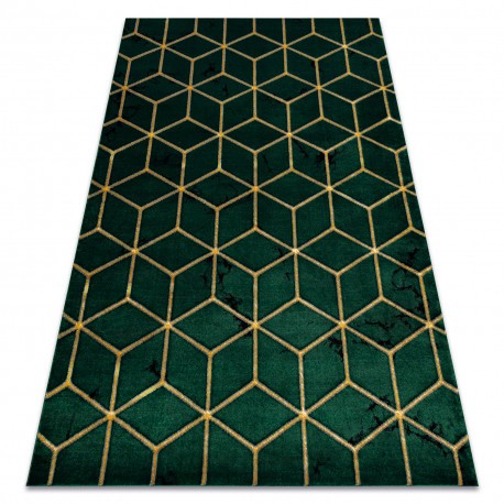 Exclusiv EMERALD covor 1014 glamour, stilat, cub sticla verde / aur, 240x330 cm