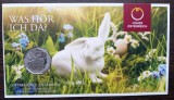 MONEDA DIN ARGINT IN BLISTER - AUSTRIA - 5 EURO 2018, IEPURELE DE PASTE, 8.41 GRAME, PURITATE 925