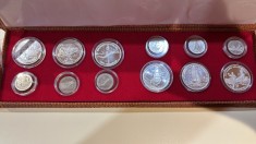 Set monede comemorative Romania 10 + 100 lei argint 1996