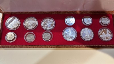 Set monede comemorative Romania 10 + 100 lei argint 1996 foto