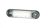 Lampa Gabarit LED SLIM Auto, Camion, Remorca, 12V-30V, 77.5mm x 18.5mm, Alba, Omologare E9, IP68