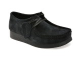 Mocasini CLARKS negri, WALLABEE EVO SH, din piele intoarsa
