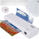 Set laminator A4, 150-250 microni, laminare la cald/rece, trimmer, dispozitiv rotunjire colturi, 60 plicuri