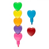 Set Evidentiatoare, Model Inimă, Multicolor, 6 Bucăți, Oem