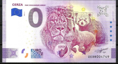 !!! 0 EURO SOUVENIR - FRANTA , CERZA , GRADINA ZOOLOGICA - 2020.5 - UNC foto