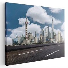 Tablou peisaj urban cu cladiri moderne Tablou canvas pe panza CU RAMA 60x80 cm