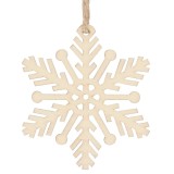 Decoratiune brad fulg de zapada din lemn, set 6 bucati, maro Household NewTrend