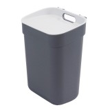 Cos gunoi Curver Ready to Collect 251937, plastic, forma dreptunghiulara, gri inchis, cu capac, 10 L